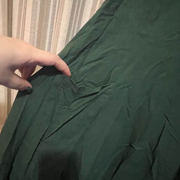 ModCloth green dress with collar and pockets - Picture 3 of 4